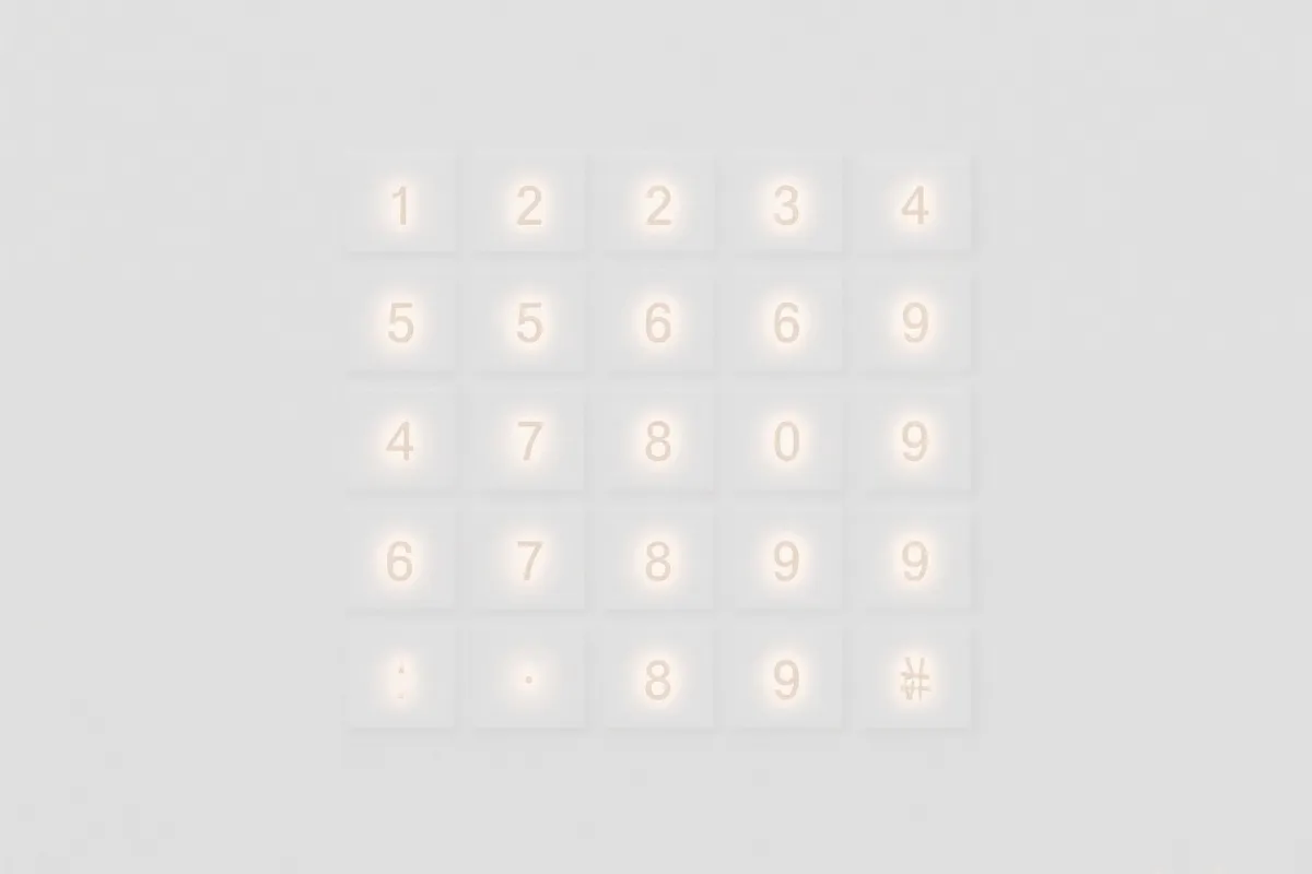 号码与分布示意